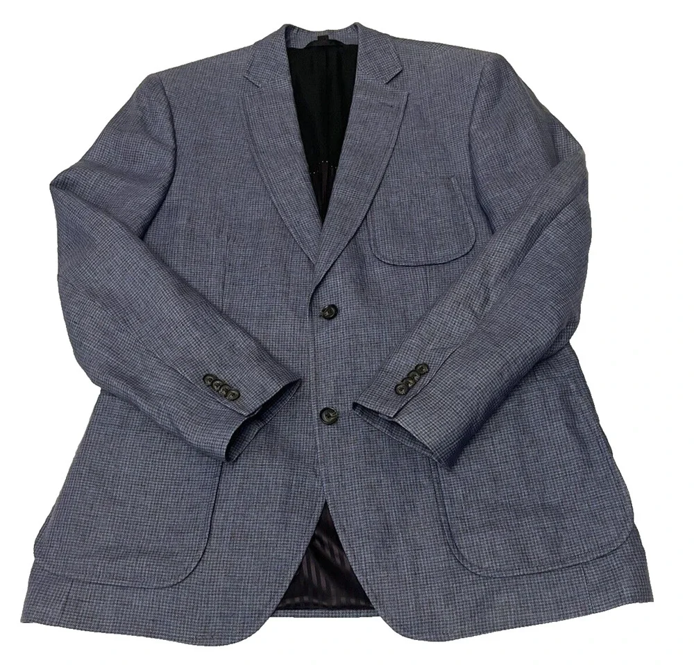 Kroon Men's Sports Jacket Coat 42 R Blazer Blue 2 Button Double Vent Lined